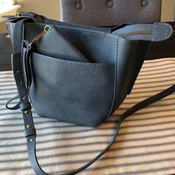 Anthropologie Handbags - Anthropologie Celeste Crossbody Bag Purse in SLATE